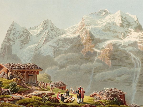 Eiger, Mönch und Jungfrau von der Wengernalp aus gesehen